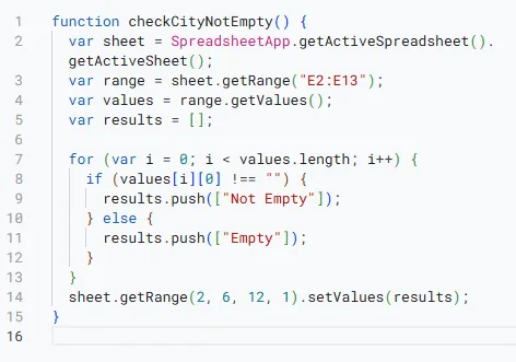Running Custom Apps Script To Automate Not Empty Cell Detection