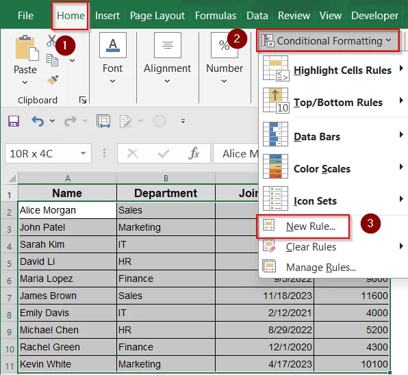 Use Conditional Formatting for Visual Filtering