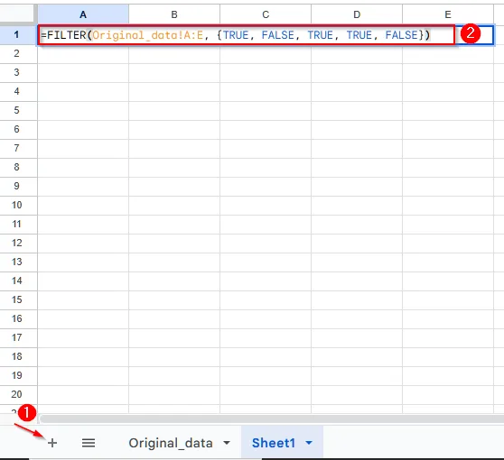 Hide Columns Using Filter Function in Google Sheets from Certain Users-3