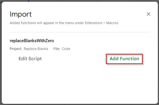 Implement Apps Script to Replace All Blank Cells with Zero (Advanced)