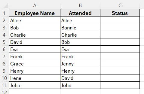Use IF Function to Compare Two Columns and Return a Value
