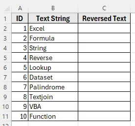 Reverse a Text String with MID and LEN Functions in Excel