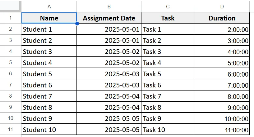 Adding Up Simple Time Values
