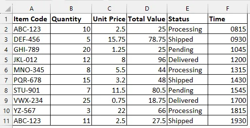Converting Military Time to Standard Time in Excel