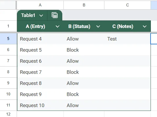 Use a Fixed Cell to Control Entry Globally
