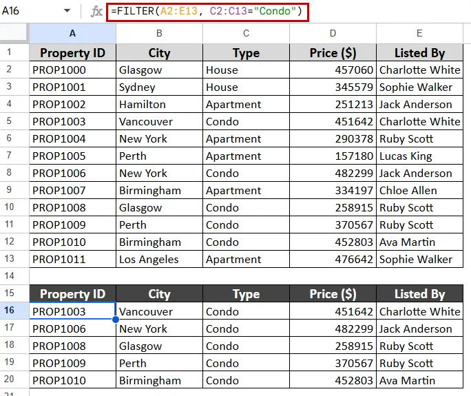 What is the FILTER Function in Google Sheets?