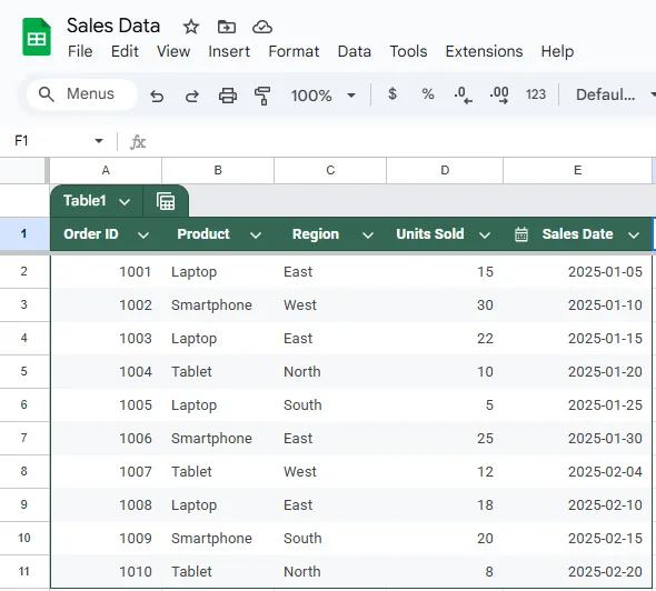 Manually Refresh the Sheet