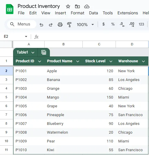 Link Data Between Google Sheets Files Using IMPORTRANGE