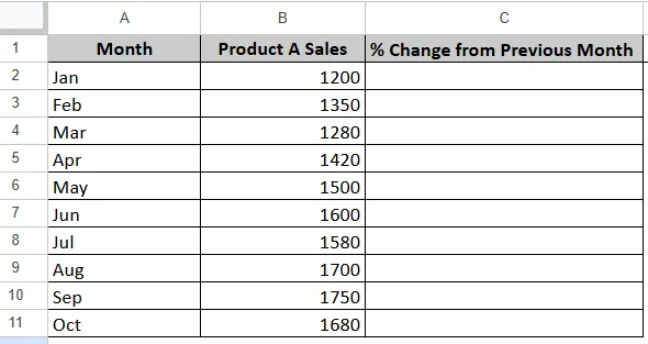 Determine Percentage Increase with Basic Division Formula