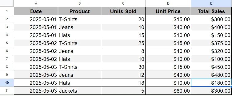 Selecting a Print Area with Certain Cells