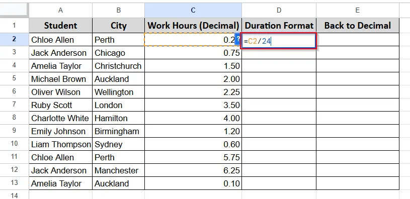 Conversion Between Number and Duration