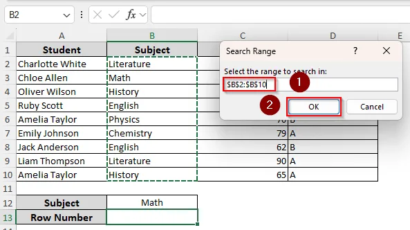 Return Row Number of Match with VBA Macro
