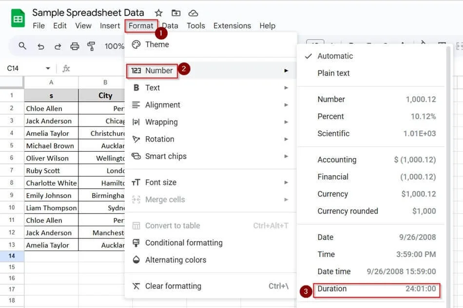 Conversion Between Number and Duration