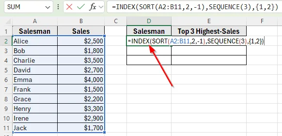 Extracting Highest or Lowest 3 Values Based on Data Update By Sorting