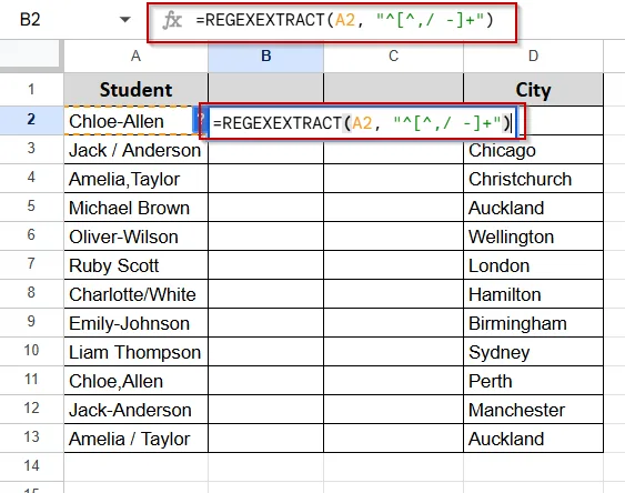 Use the REGEXEXTRACT Function