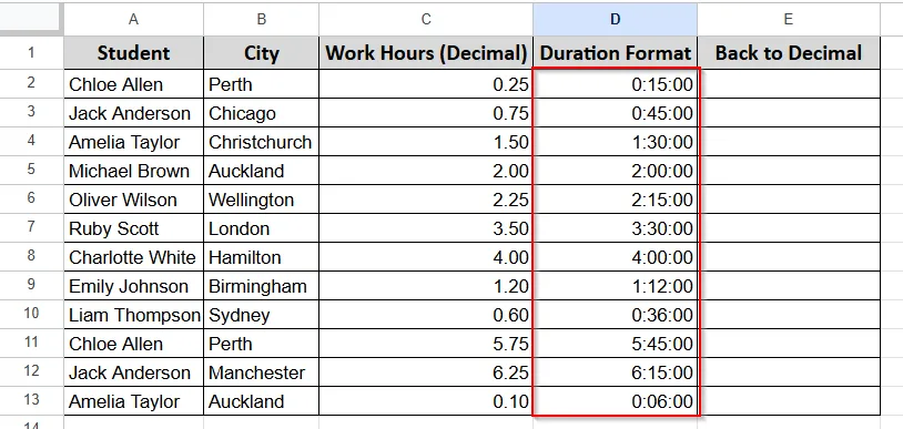 Conversion Between Number and Duration