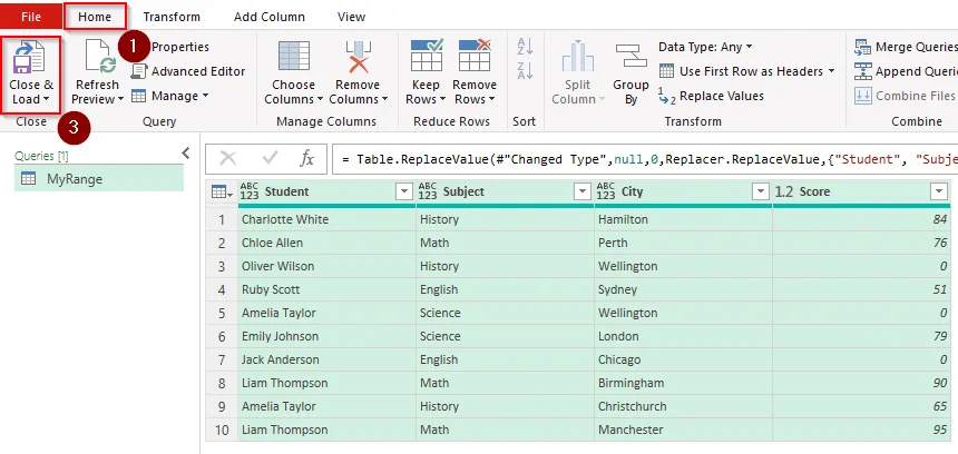 Replacing Blank Cells with Power Query