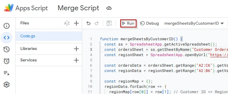 Automate Sheet Merging with Google Apps Script