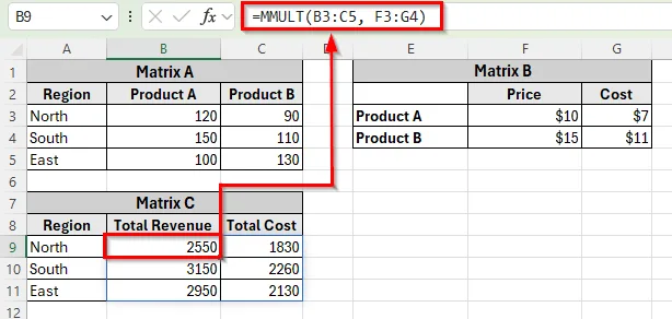 How to Do Matrix Multiplication in Excel (3 Suitable Ways) | Excel Insider