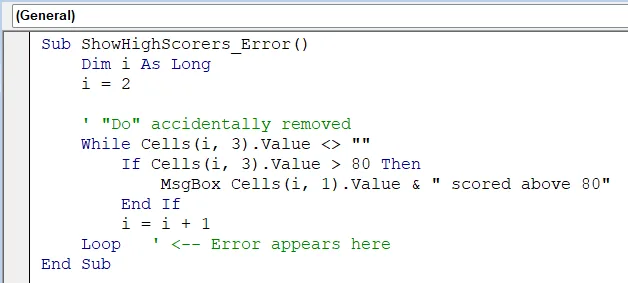 Correctly Pairing Do and Loop Statements