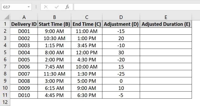 Applicating IF & TIME Function To Adjust Time Difference Dynamically by Adding or Subtracting Minutes