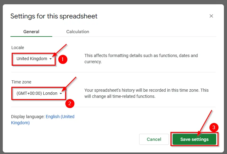 Changing Regional Setting To Apply UK Date Format