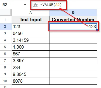 Using the VALUE Function