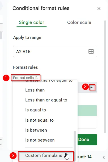 Find Duplicates in Two Columns in Google Sheets Data Using Conditional Formatting Rules