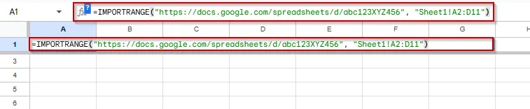 Import a Simple Range from Another Google Sheet