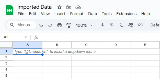 Manually Refresh the Sheet