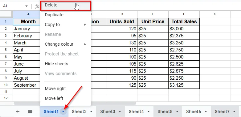 Delete Multiple Non-Adjacent Sheets In Google Sheets