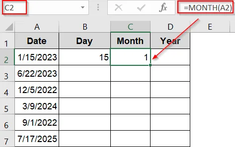 Use DAY, MONTH, and YEAR Functions to Extract Date Parts
