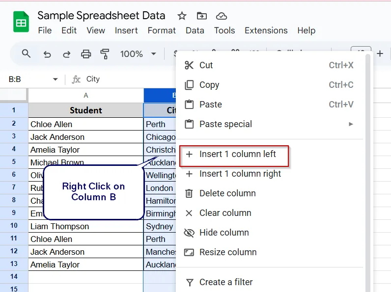 Use the “Split Text to Columns” Feature (Menu Option)