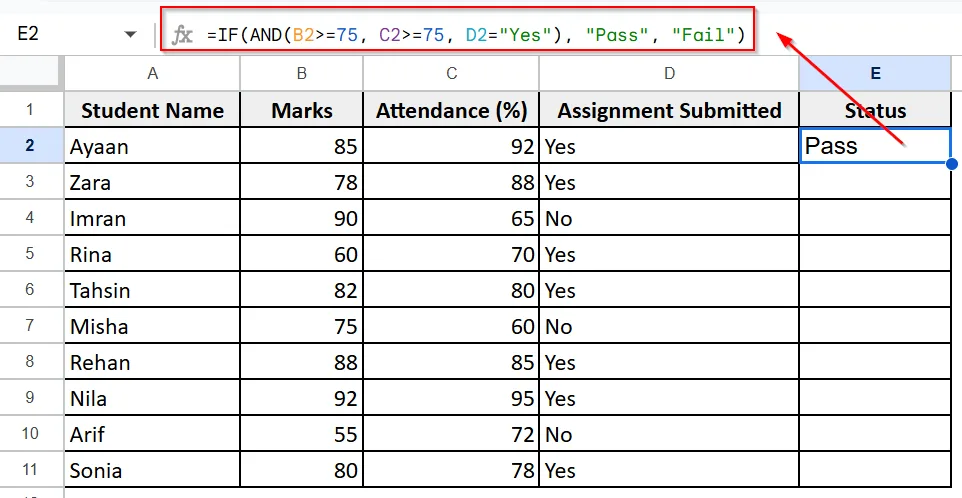 Combining IF and AND Functions
