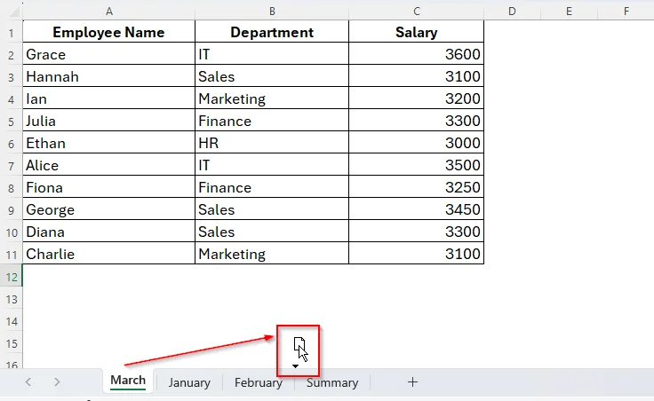 Sorting Excel Tabs by Drag and Drop