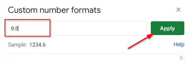Changing to Custom Number Format