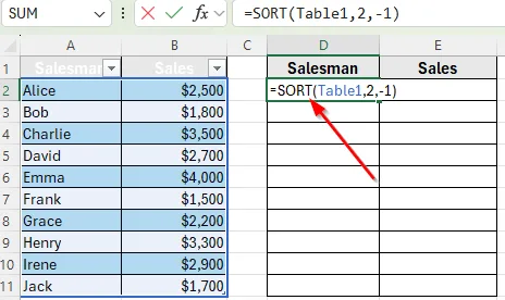 Auto Sort While Adding New Rows to the Table