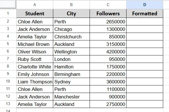 Changing to Custom Number Format