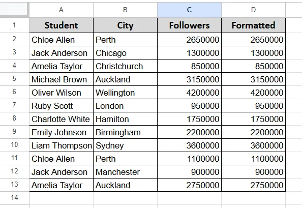 Changing to Custom Number Format