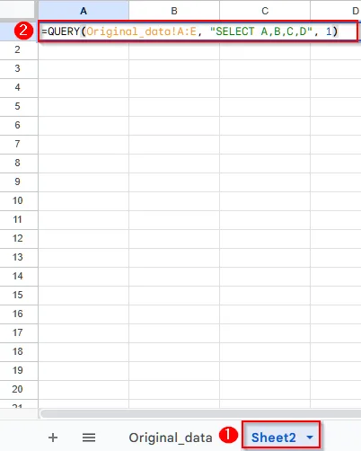 Hide Columns in Google Sheets from Certain Users Using the QUERY Function-3