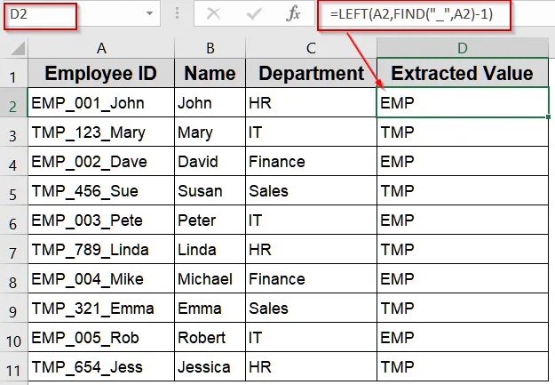 Combine LEFT with FIND Function to Handle Delimiters