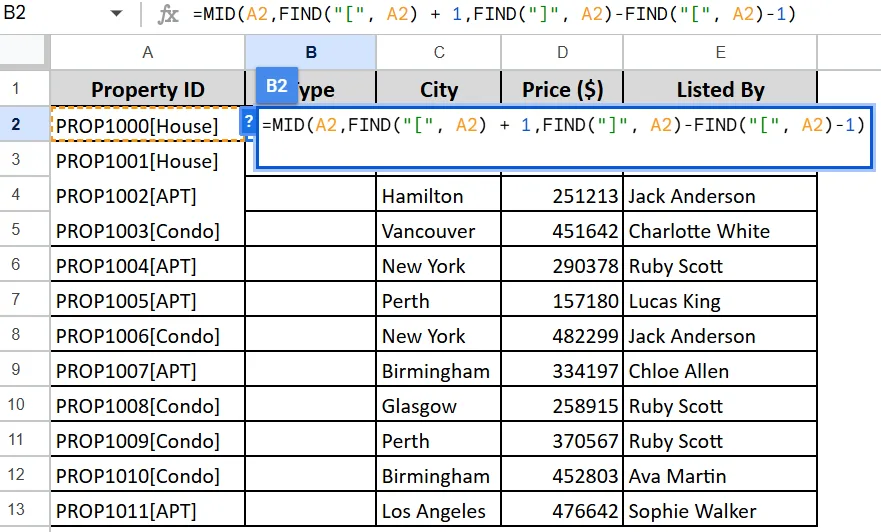 Extract Text Between Square Brackets