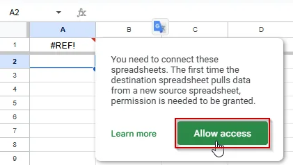 Import a Simple Range from Another Google Sheet