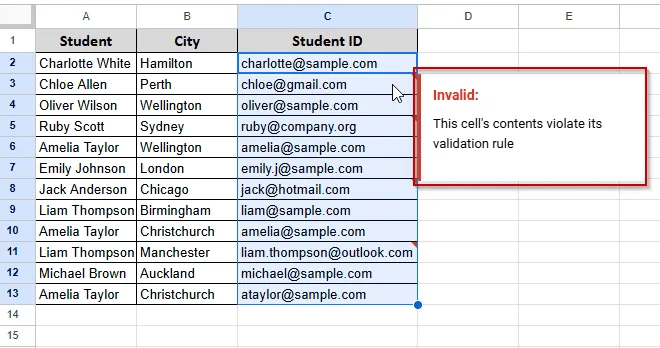 Domain-Specific Email Validation
