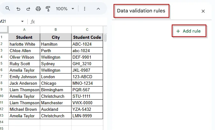 Pattern-Based Validation with Regex
