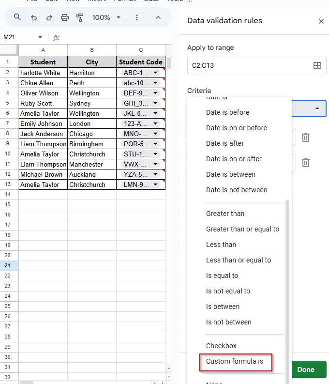 Pattern-Based Validation with Regex
