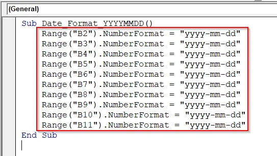 Using NumberFormat to Format Dates in Cells