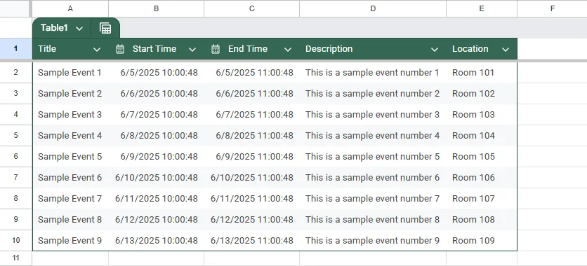 Export Google Calendar Events to Sheets Using Apps Script