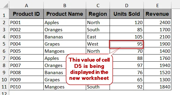 Using the INDIRECT Function to Reference Another Sheet Dynamically