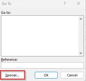 Find and Highlight Blank Cells with the Go To Special Feature